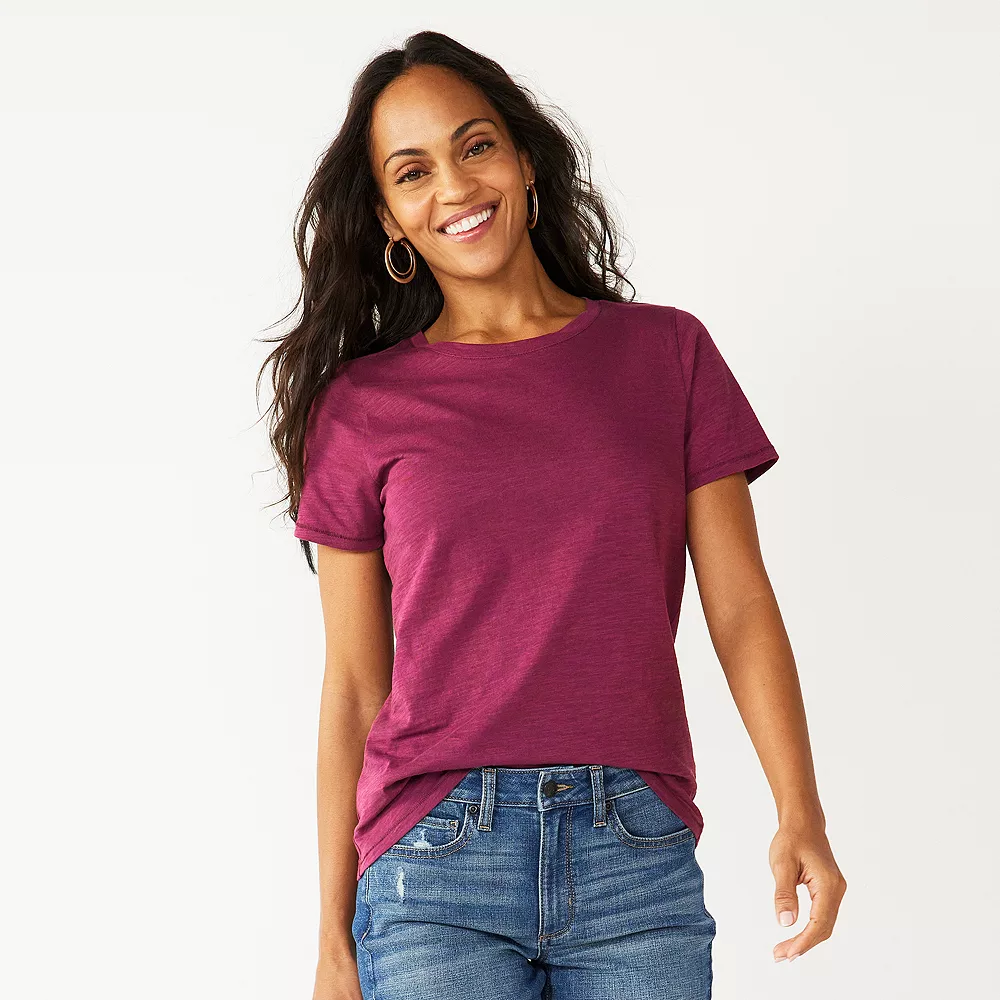 Women's Tall Sonoma Goods For Life® Essential Crewneck Tee 40 Women's Tall Sonoma Goods For Life® Essential Crewneck Tee - Image 40