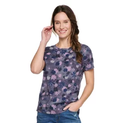 Women's Tall Sonoma Goods For Life® Essential Crewneck Tee 43 Women's Tall Sonoma Goods For Life® Essential Crewneck Tee -True Fit Shop 5686288 Purple Abstract Floral