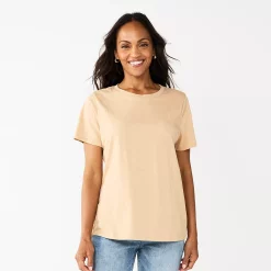 Women's Tall Sonoma Goods For Life® Essential Crewneck Tee 64 Women's Tall Sonoma Goods For Life® Essential Crewneck Tee -True Fit Shop 5686288 Tan