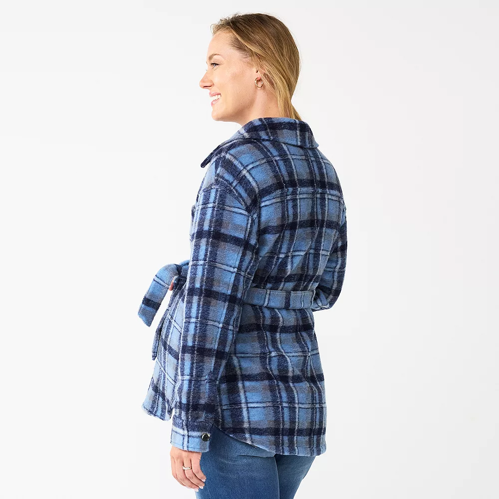 Maternity Sonoma Goods For Life® Belted Shacket 3 Maternity Sonoma Goods For Life® Belted Shacket - Image 3