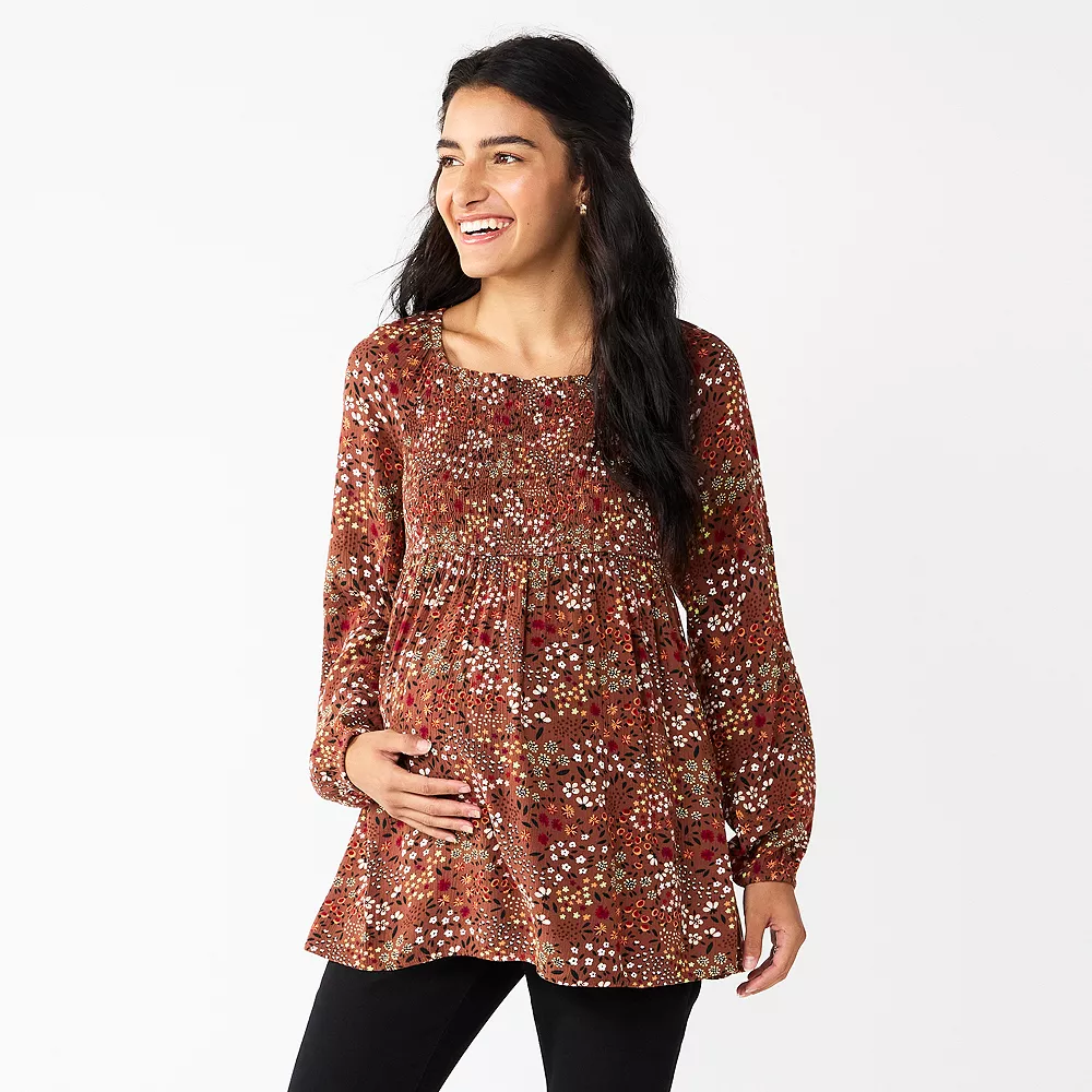 Maternity Sonoma Goods For Life® Smocked Bodice Empire Top 5 Maternity Sonoma Goods For Life® Smocked Bodice Empire Top - Image 5