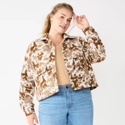 Plus Size Sonoma Goods For Life® Cropped Shacket