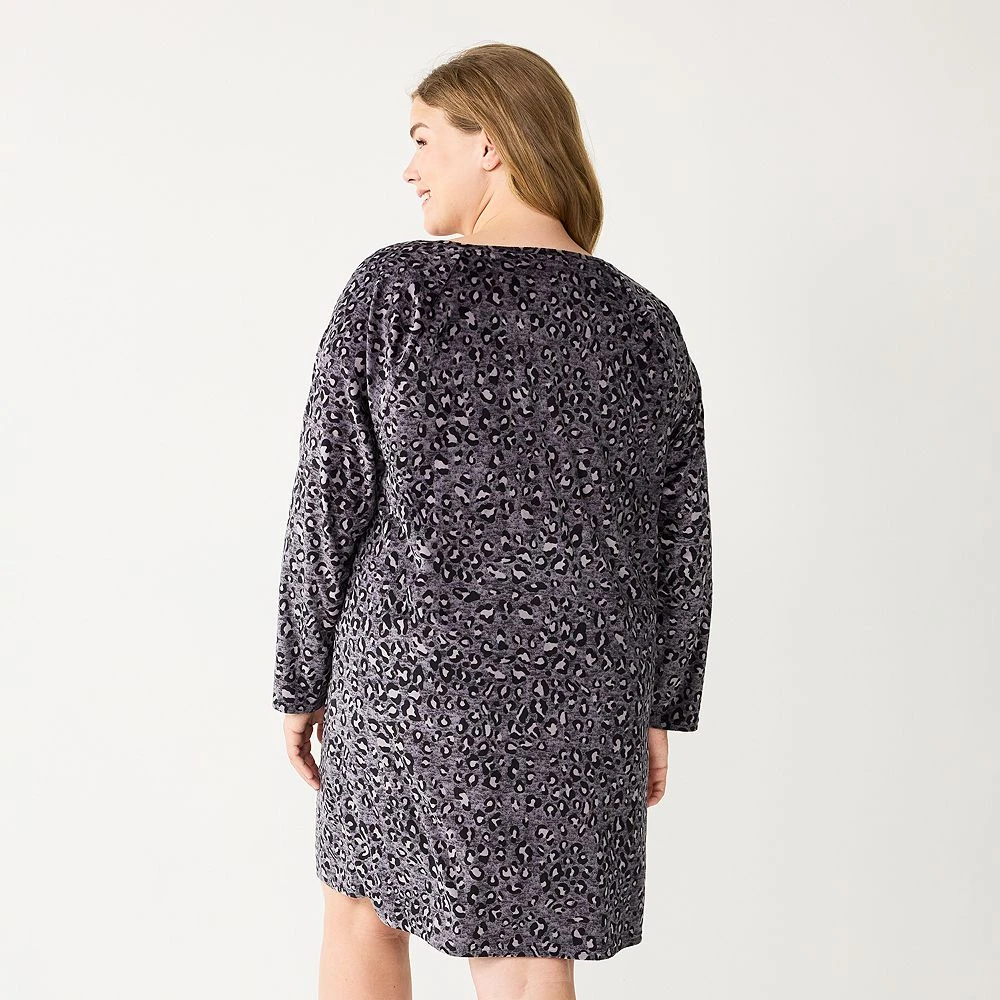 Plus Size Sonoma Goods For Life® 2-pc. Long Sleeve Crewneck Sleepshirt & Socks Set 6 Plus Size Sonoma Goods For Life® 2-pc. Long Sleeve Crewneck Sleepshirt & Socks Set - Image 6