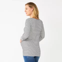 Maternity Sonoma Goods For Life® Long Sleeve Knotted Thermal Top -True Fit Shop 5698993 ALT