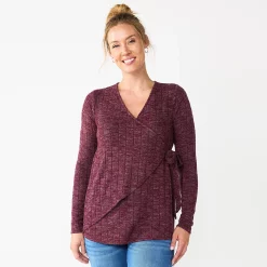 Maternity Sonoma Goods For Life® Nursing Wrap Top -True Fit Shop 5703650 Burgundy