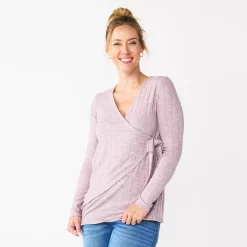 Maternity Sonoma Goods For Life® Nursing Wrap Top -True Fit Shop 5703650 Plum