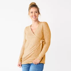 Maternity Sonoma Goods For Life® Nursing Wrap Top -True Fit Shop 5703650 Yellow