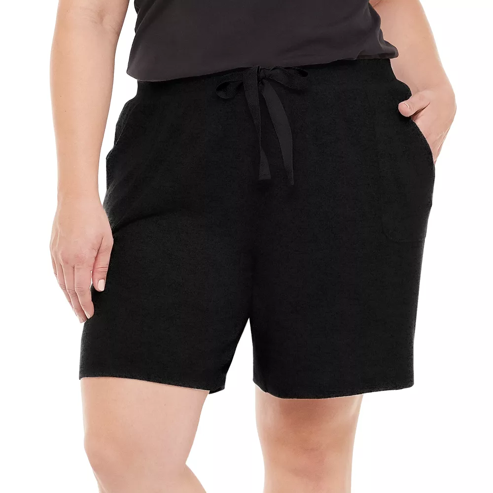 Plus Size Sonoma Goods For Life® Essential Bermuda Pajama Shorts 2 Plus Size Sonoma Goods For Life® Essential Bermuda Pajama Shorts - Image 2