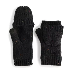 Women's Sonoma Goods For Life® Ladder Stitch Flip Top Mittens 9 Women's Sonoma Goods For Life® Ladder Stitch Flip Top Mittens -True Fit Shop 5731174 Black Nep