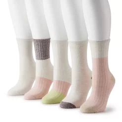 Sonoma Goods For LifeĀ® 5 Pack Colorblocks Crew Socks