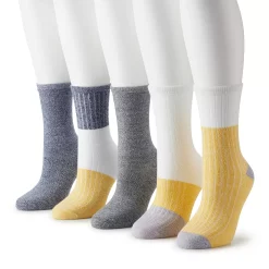Sonoma Goods For LifeĀ® 5 Pack Colorblocks Crew Socks