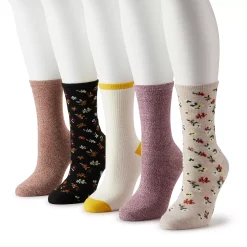 Sonoma Goods For LifeĀ® 5 Pack Floral Crew Socks