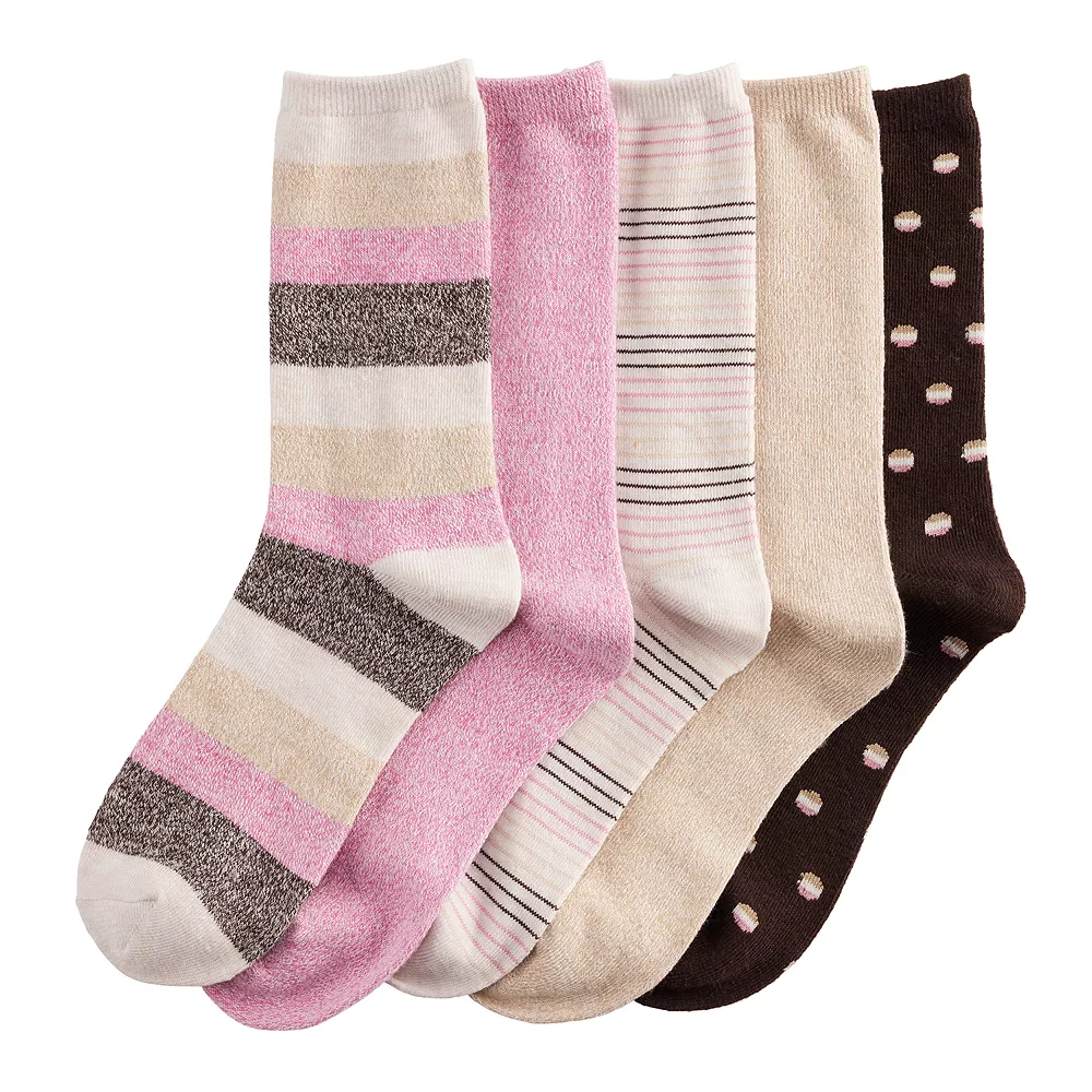 Sonoma Goods For Life® 5 Pack Stripes Crew Socks 2 Sonoma Goods For Life® 5 Pack Stripes Crew Socks - Image 2