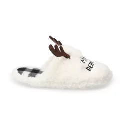 Woman's Jammies For Your Families® Reindeer Slippers -True Fit Shop 5743900 ALT