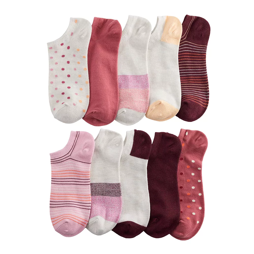 Sonoma Goods For Life® 10 Pack Check Pattern No Show Socks 5 Sonoma Goods For Life® 10 Pack Check Pattern No Show Socks - Image 5
