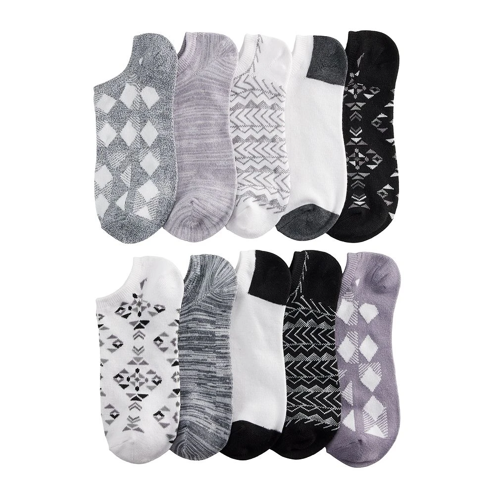 Sonoma Goods For Life® 10 Pack Check Pattern No Show Socks 9 Sonoma Goods For Life® 10 Pack Check Pattern No Show Socks - Image 9