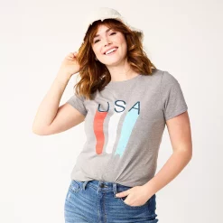 Women's Sonoma Goods For Life® Patriotic Graphic Tee 24 Women's Sonoma Goods For Life® Patriotic Graphic Tee -True Fit Shop 5757625 Gray Usa