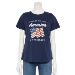 Women's Sonoma Goods For Life® Patriotic Graphic Tee 20 Women's Sonoma Goods For Life® Patriotic Graphic Tee -True Fit Shop 5757625 Navy America Flag