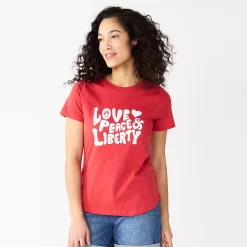Women's Sonoma Goods For Life® Patriotic Graphic Tee 21 Women's Sonoma Goods For Life® Patriotic Graphic Tee -True Fit Shop 5757625 Red Love Liberty