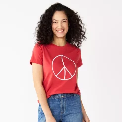 Women's Sonoma Goods For Life® Patriotic Graphic Tee 22 Women's Sonoma Goods For Life® Patriotic Graphic Tee -True Fit Shop 5757625 Red Peace