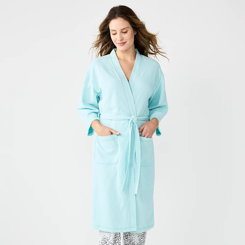 Women's Sonoma Goods For Life® Cloud Knit 3/4 Sleeve Robe 1 Women's Sonoma Goods For Life® Cloud Knit 3/4 Sleeve Robe