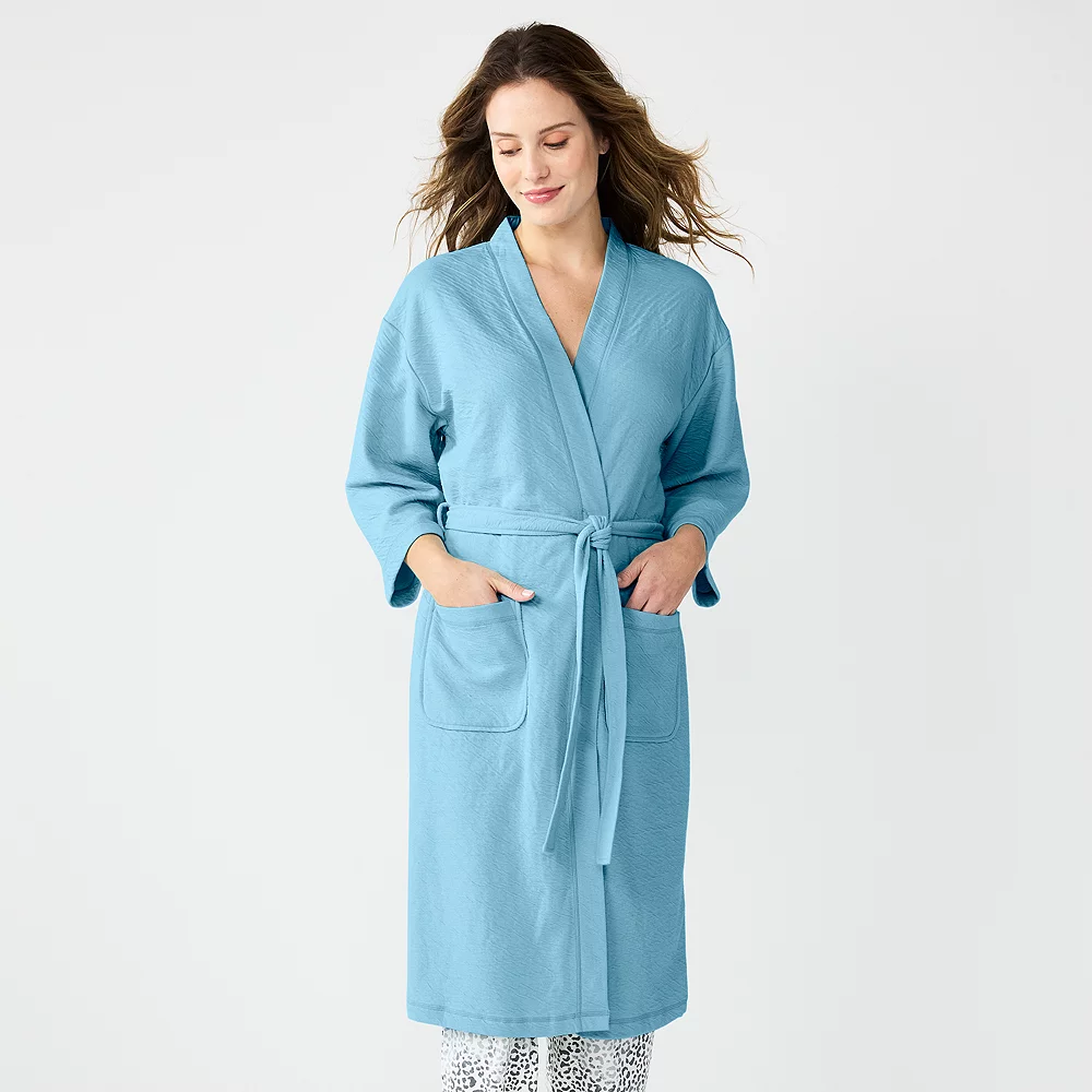 Women's Sonoma Goods For Life® Cloud Knit 3/4 Sleeve Robe 2 Women's Sonoma Goods For Life® Cloud Knit 3/4 Sleeve Robe - Image 2