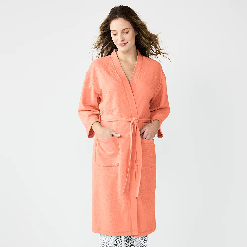 Women's Sonoma Goods For Life® Cloud Knit 3/4 Sleeve Robe 5 Women's Sonoma Goods For Life® Cloud Knit 3/4 Sleeve Robe - Image 5