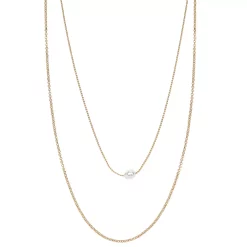 Sonoma Goods For Life® 2 Row Multi Chain With Single Pearl Station Necklace