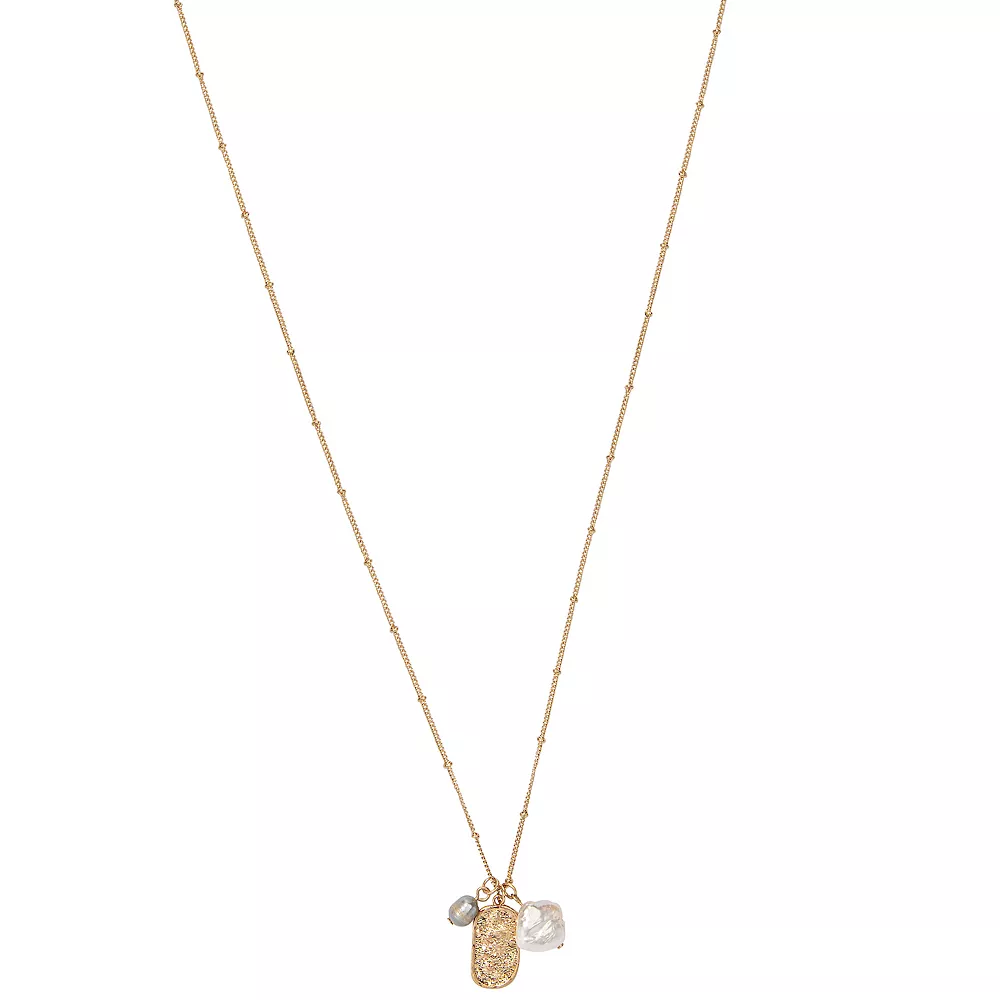 Sonoma Goods For Life® Mixed Pearls & Metal Pendant Necklace 1 Sonoma Goods For Life® Mixed Pearls & Metal Pendant Necklace