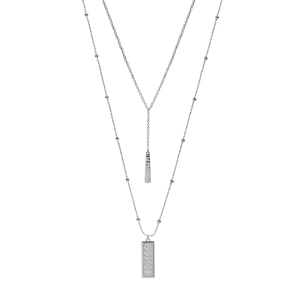 Sonoma Goods For Life® Rectangle High-Low Nickel Free Pendant Necklace 1 Sonoma Goods For Life® Rectangle High-Low Nickel Free Pendant Necklace