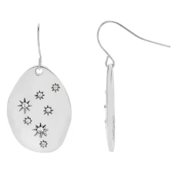 Sonoma Goods For Life® Etched Stars Organic Metal Drop Earrings