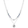 Sonoma Goods For Life® 2 Row Blue Beaded Radial Starburst Pendant Necklace