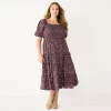 Plus Size Sonoma Goods For Life® Smocked Tiered Midi Dress