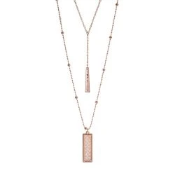 Sonoma Goods For Life® Casted Filigree Nickel Free Rectangle Hi Lo Necklace
