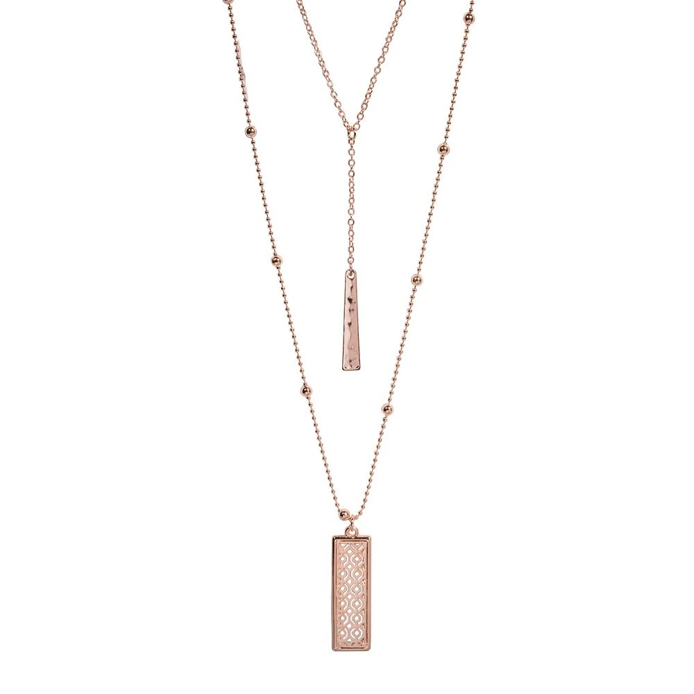 Sonoma Goods For Life® Casted Filigree Nickel Free Rectangle Hi Lo Necklace 1 Sonoma Goods For Life® Casted Filigree Nickel Free Rectangle Hi Lo Necklace