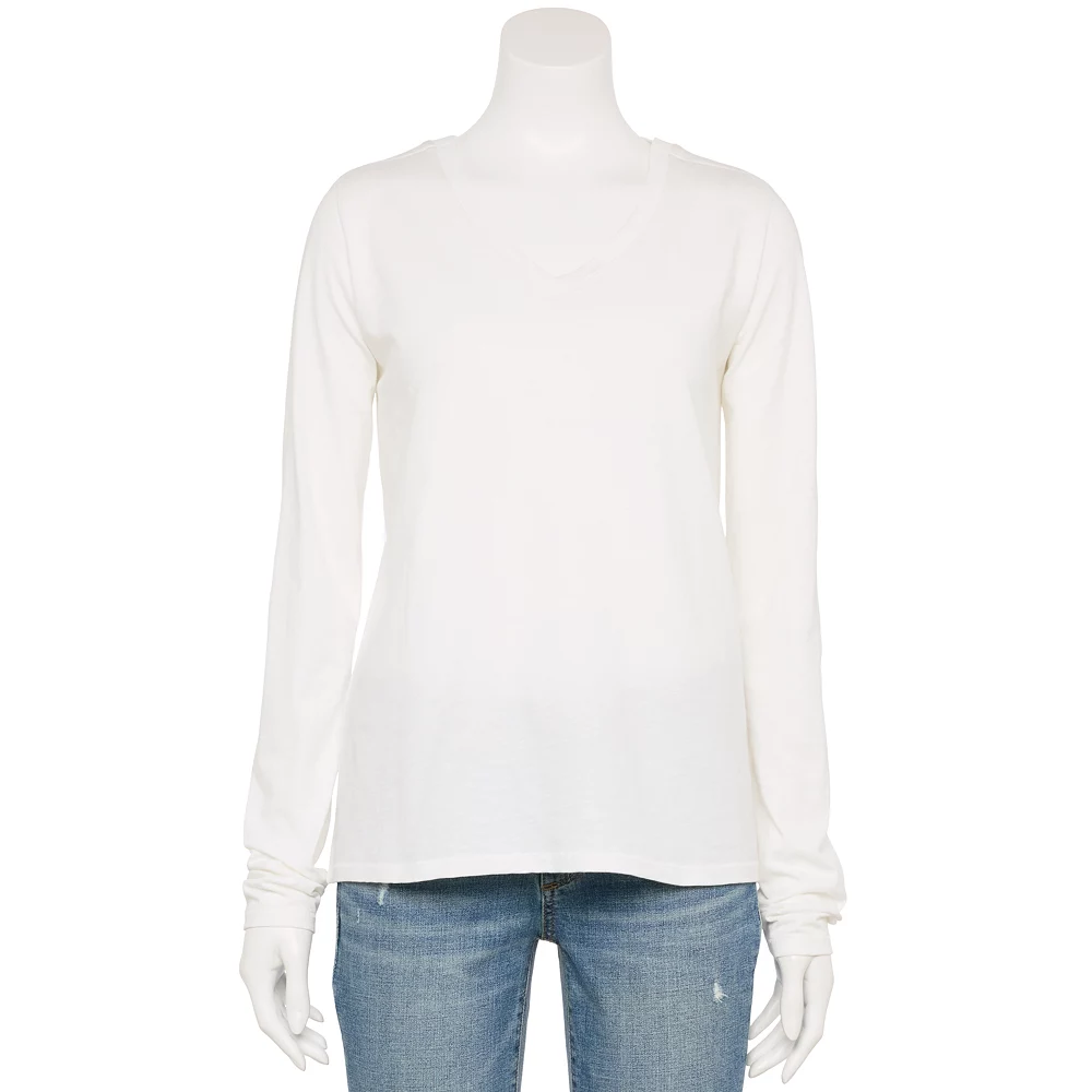 Women's Sonoma Goods For Life® Everyday Adaptive & Easy Dressing V-Neck Long Sleeve Top 9 Women's Sonoma Goods For Life® Everyday Adaptive & Easy Dressing V-Neck Long Sleeve Top - Image 9