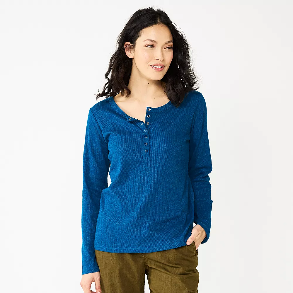 Women's Sonoma Goods For Life® Essential Henley Top 4 Women's Sonoma Goods For Life® Essential Henley Top - Image 4