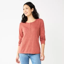 Women's Sonoma Goods For Life® Essential Henley Top 17 Women's Sonoma Goods For Life® Essential Henley Top -True Fit Shop 5816147 Mauve
