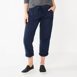 Women's Sonoma Goods For Life® Paperbag Waist Capri Pants -True Fit Shop 5817195 Navy