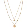Sonoma Goods For Life® Gold Tone Red And Green Beads With Coin Pendant Necklace
