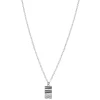 Sonoma Goods For Life® Rhod Wavy Textured Bar Pendant Necklace