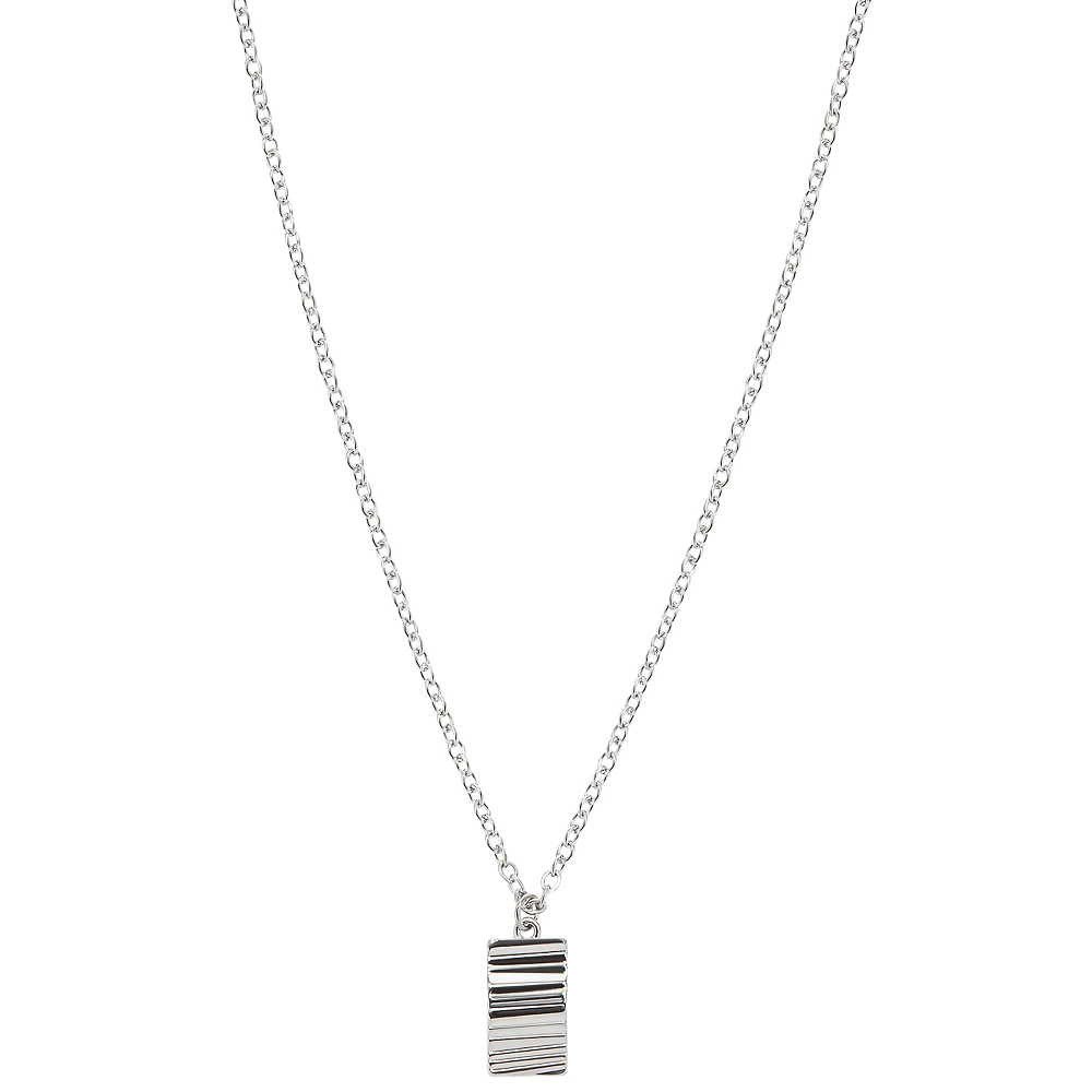 Sonoma Goods For Life® Rhod Wavy Textured Bar Pendant Necklace 1 Sonoma Goods For Life® Rhod Wavy Textured Bar Pendant Necklace
