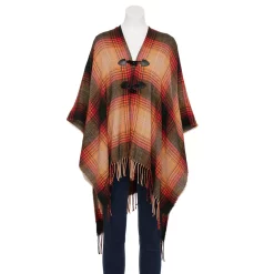 Women's Sonoma Goods For LifeĀ® Fireplace Plaid Topper with Toggles