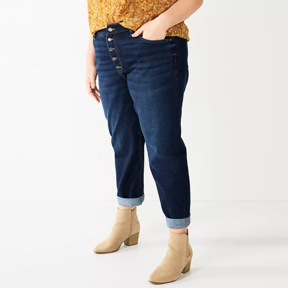 Plus Size Sonoma Goods For Life® Rolled Hem Crop Jeans 2 Plus Size Sonoma Goods For Life® Rolled Hem Crop Jeans - Image 2