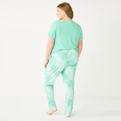 Plus Size Sonoma Goods For Life® 3-piece Pajama Top, Pajama Shorts & Pajama Pants Sleep Set -True Fit Shop 5879135 ALT