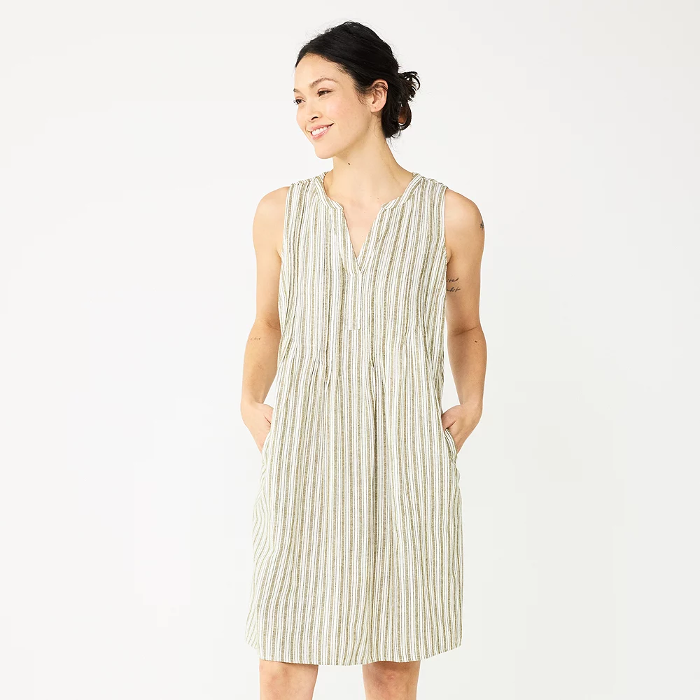 Women's Sonoma Goods For Life® Sleeveless Pintuck Tank Dress 2 Women's Sonoma Goods For Life® Sleeveless Pintuck Tank Dress - Image 2
