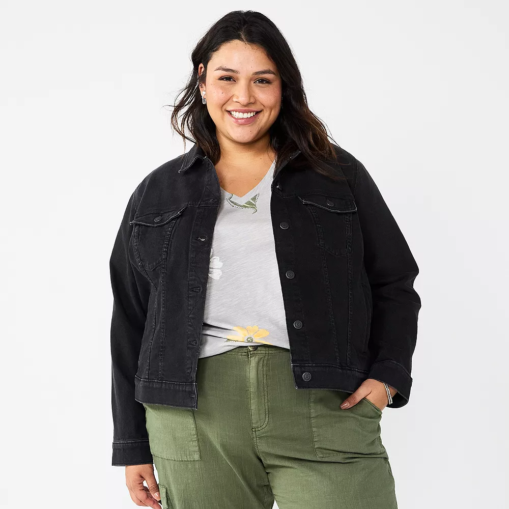 Plus Size Sonoma Goods For Life® Premium Denim Jacket 2 Plus Size Sonoma Goods For Life® Premium Denim Jacket - Image 2