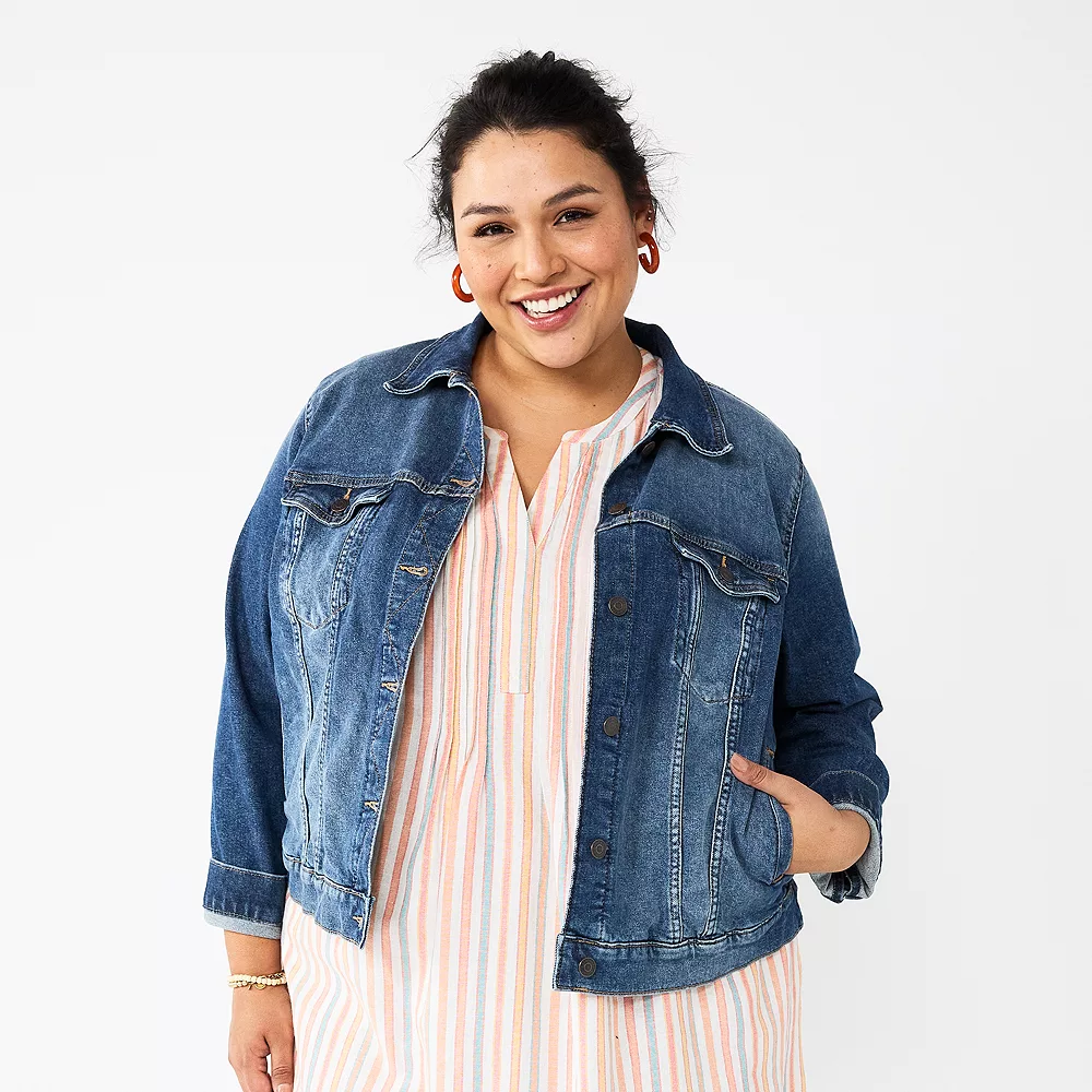 Plus Size Sonoma Goods For Life® Premium Denim Jacket 3 Plus Size Sonoma Goods For Life® Premium Denim Jacket - Image 3