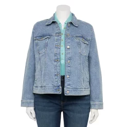 Plus Size Sonoma Goods For Life® Premium Denim Jacket 7 Plus Size Sonoma Goods For Life® Premium Denim Jacket -True Fit Shop 5920754 Light Wash