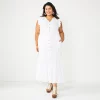Plus Size Sonoma Goods For Life® Ruffle Sleeve Smocked Maxi Dress
